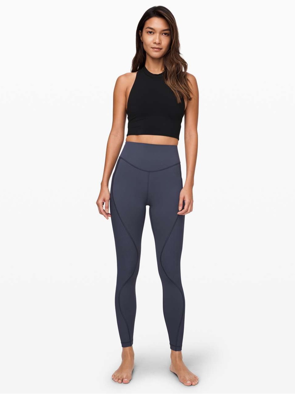 Lululemon Wade the Waters Paddle Tights Stone Blue size 6 summer beach ocean